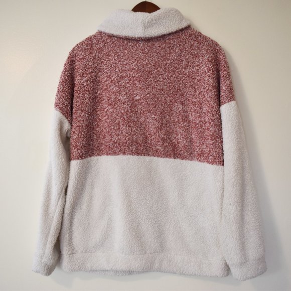 Kirundo color block teddy sherpa pullover with zipper neck - Picture 10 of 14